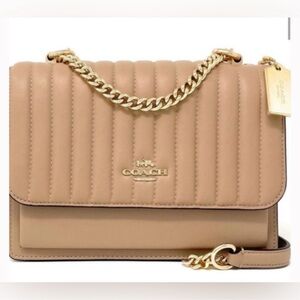 Coach Beige Quilted Crossbody Bag